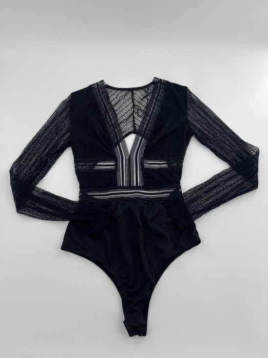 Lulus Casita Black Sheer Lace Long Sleeve Bodysuit XS - Picture 6 of 12